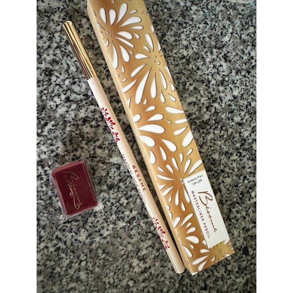 Bésame Cosmetics Brown Masterliner Eye Liner + Sharpener + Satin Bag - Picture 9 of 10